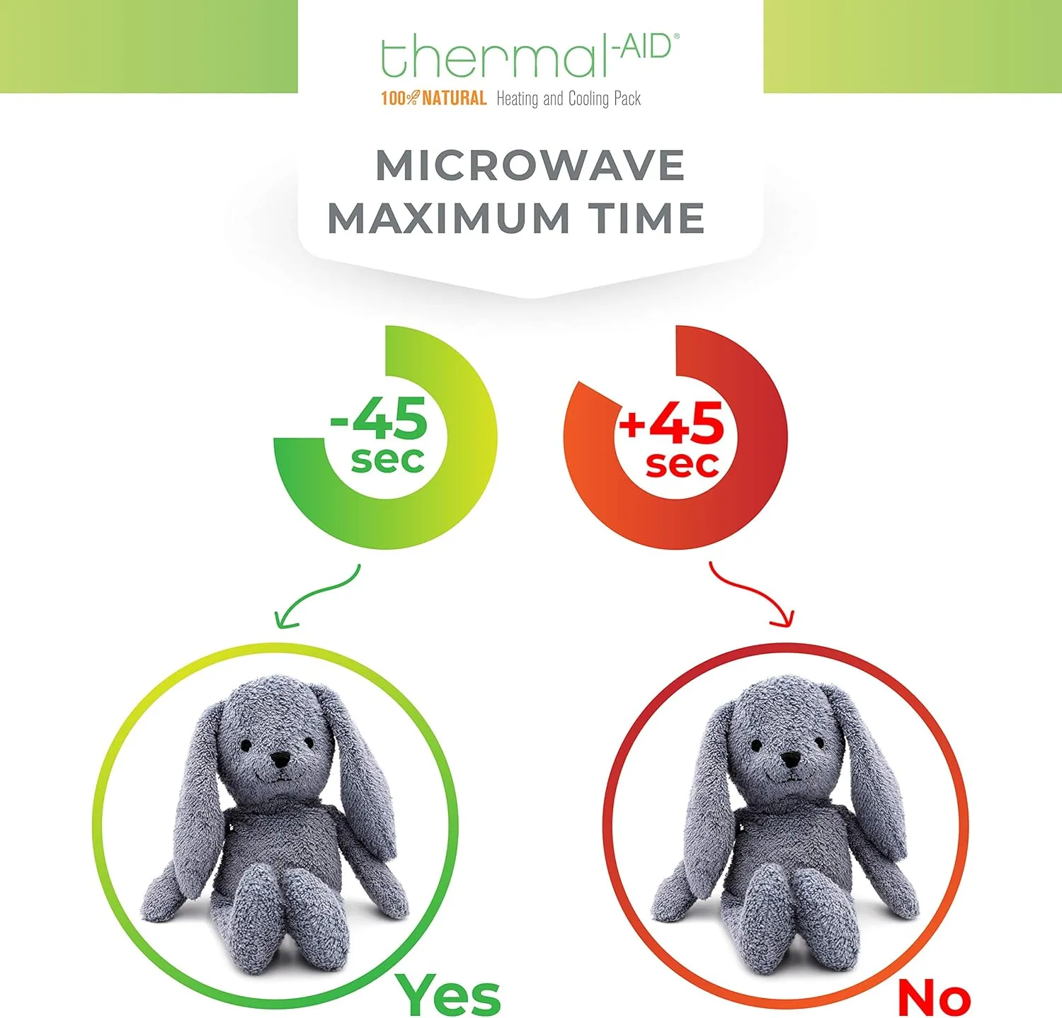 Thermal-Aid Zoo Microwavable Stuffed Animal - Heated and Heatable Plush Toy - Hot/Cold Pack - Baxter The Bunny