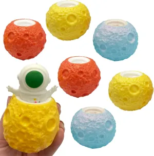 Tigerdoe Astronaut Pop Up Toy- 6 Pack -Squishy Fidget Toy - Astronaut Squishy Stress Ball - Sensory Fidget Toy - Stress Relief Ball