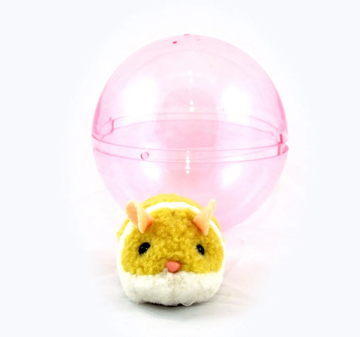 Tobar: Animigos Running Hamster - Brown & White - Cuddly Animated Plush Pet, Lifelike Running Action, Plastic Ball, Fun Interactive Toy, Kids Ages 3 
