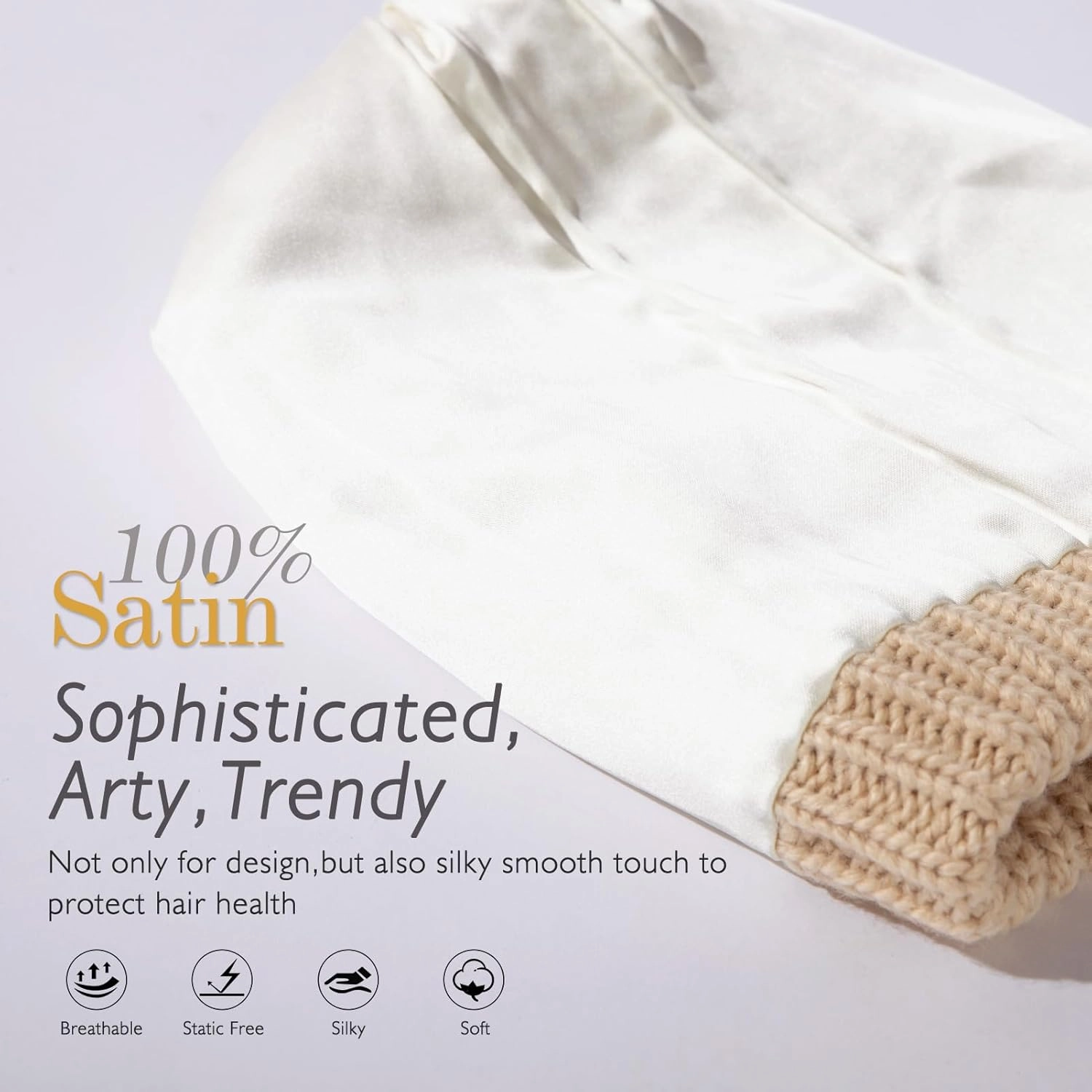 TOP-EX 100% Merino Wool Winter Slouchy Beanie for Women with Faux Fur Pom - Satin or Fleece Lined Hats for Cold Weather