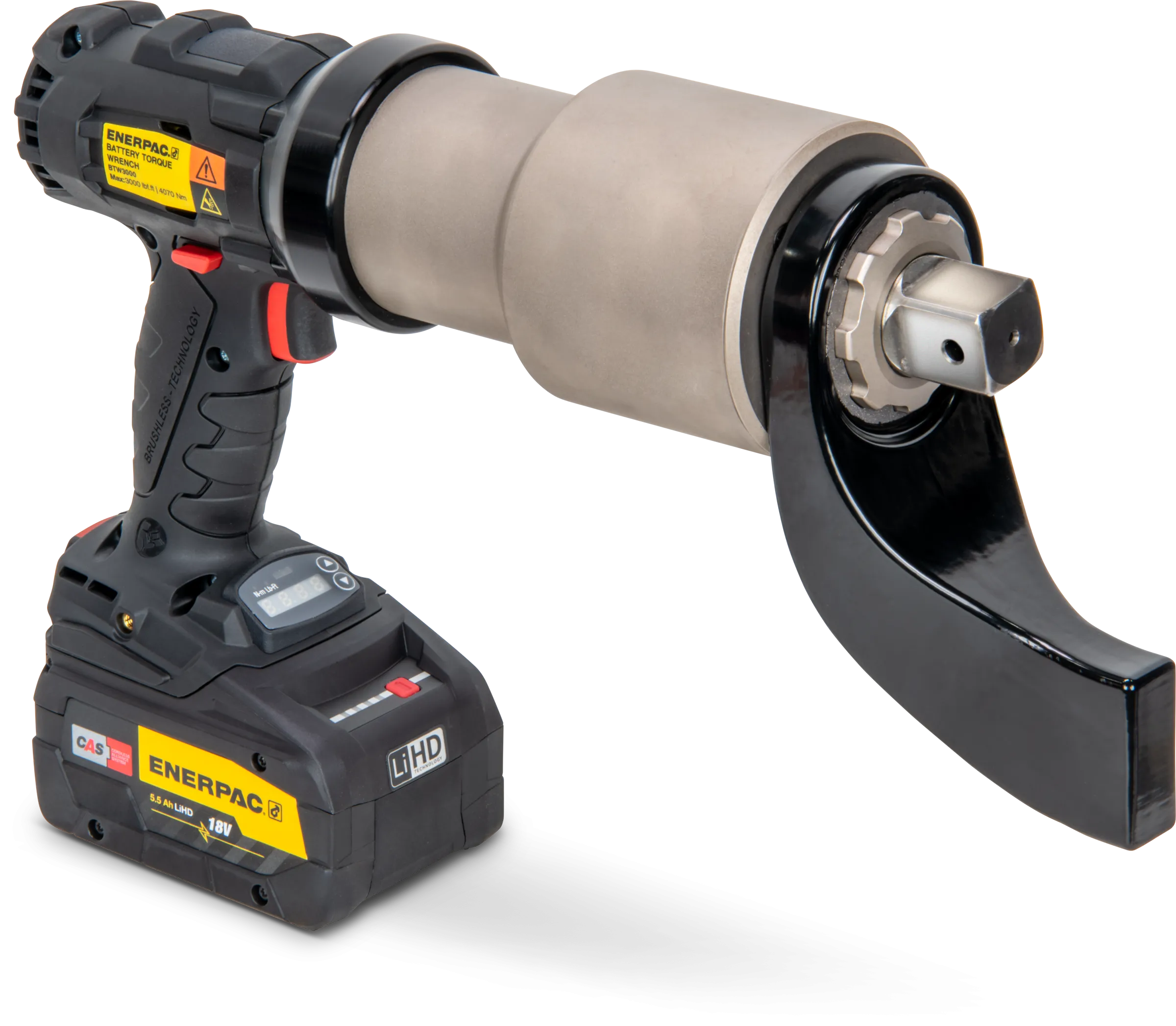 Torque Wrench Kit - Battery Powered (750-3000 lbs/ft.) 1" Sq. Dr. w/ Reaction Arm