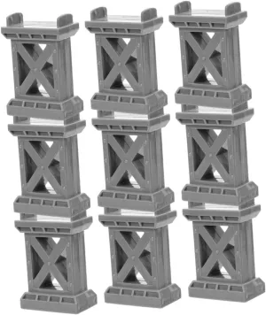 TOYANDONA 9pcs Train Track Bridge Supports Railway Accessories for Elevated Designs for Toy Train and Family Fun Compatible