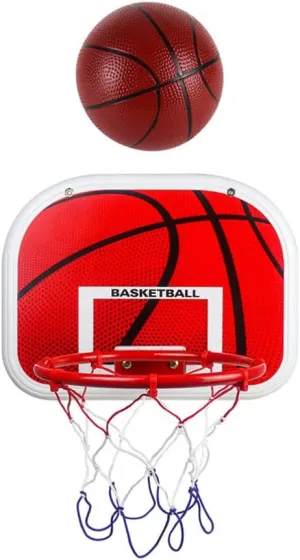 Toyvian 1set Boy Girl Indoor Basketball Hoop Set Hanging Rim Basketball Kit for Boys Girls Fun Decor Easy Installation