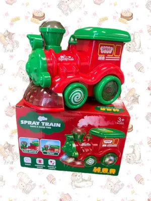 Train Set for Toddlers, Train Toys for Toddler and Kids 3 , Spray Train with Light and Music, Christmas Train Set, Gift for Boys and Girls 3 