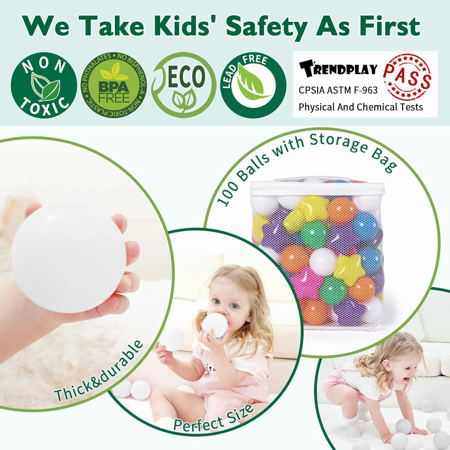 TRENDPLAY Star Ball Pit Balls for Toddlers -50 100 200 Count Star Balls Different Shapes, Non-Toxic Plastic Balls for Safe Play, Boys Girls Festival Party Decoration