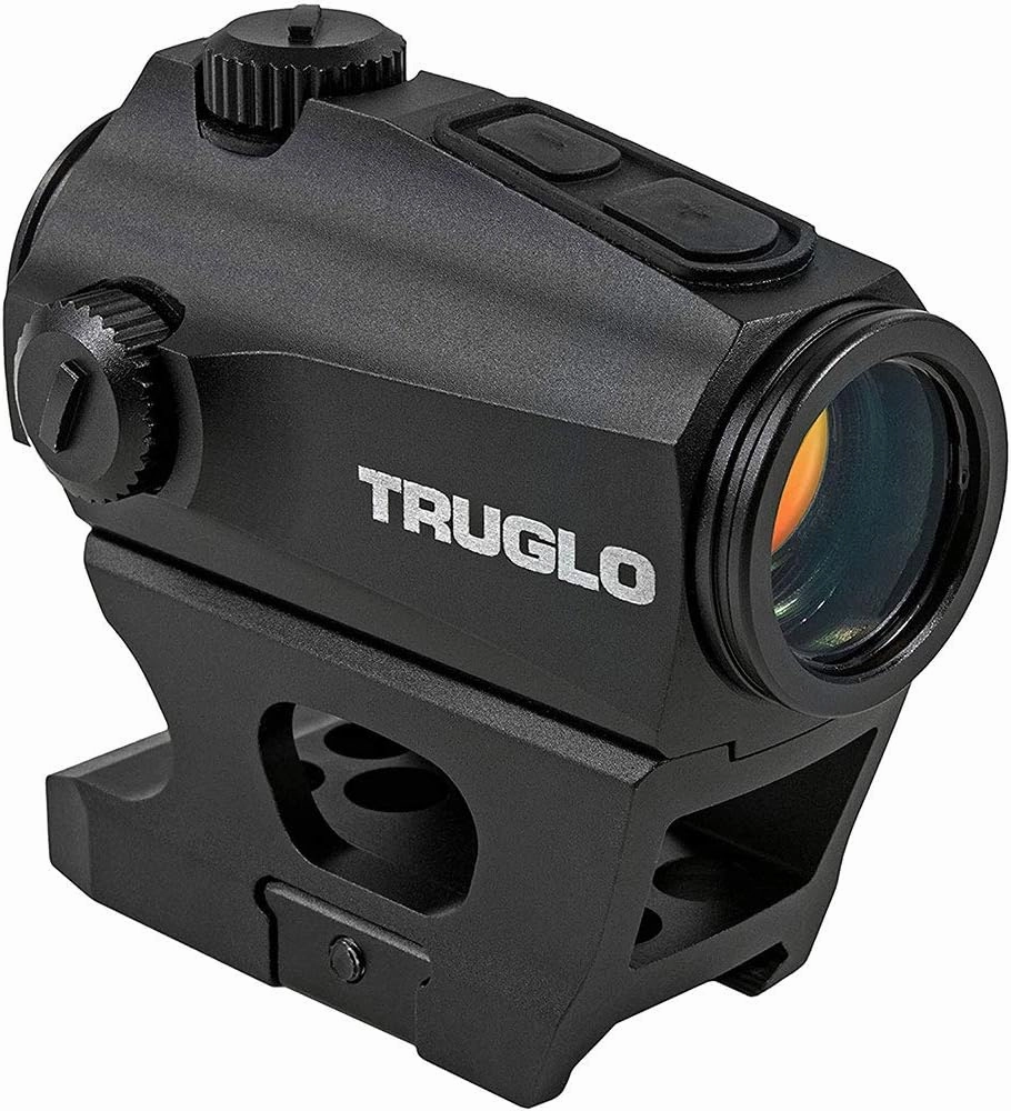 TRUGLO Ignite Mini 22mm 2-MOA Hunting Durable Lightweight Waterproof Fogproof Shock Resistant Adjustable Aluminum Dot Sight | Rubber Lens Cover, Battery, High & Low Mounts Included