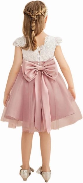 Tulle Flower Girl Dress for Wedding Cute Toddler Girls Party Dress Baby Kids Birthday Prom Ball Gowns