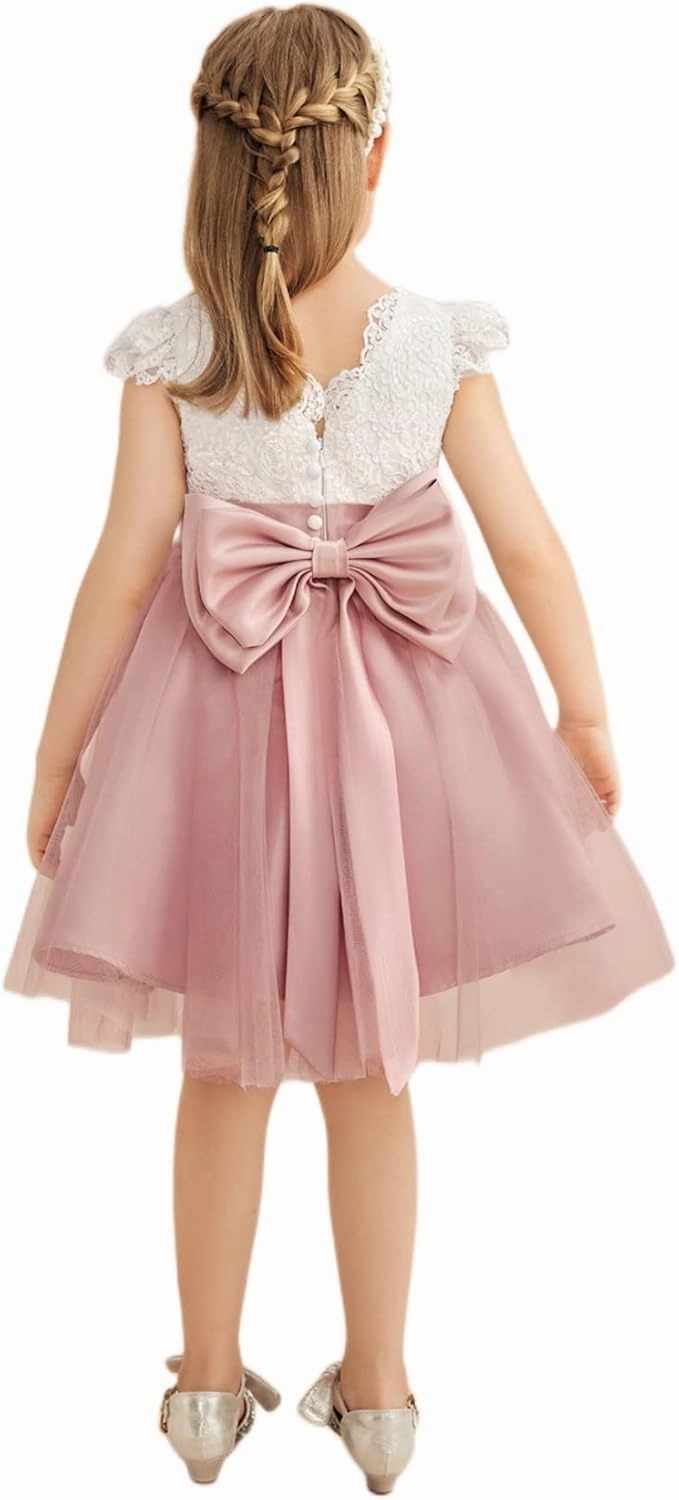 Tulle Flower Girl Dress for Wedding Cute Toddler Girls Party Dress Baby Kids Birthday Prom Ball Gowns