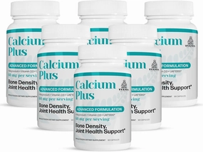 TURNER Calcium Plus, All-Natural Marine Calcium Supplement, with UAF1000  Super Antioxidant, Magnesium   Vitamins K2 & D3, Supports Bone Density & Joint Health, 6 Bottles, 540 caps, 6 Month Supply