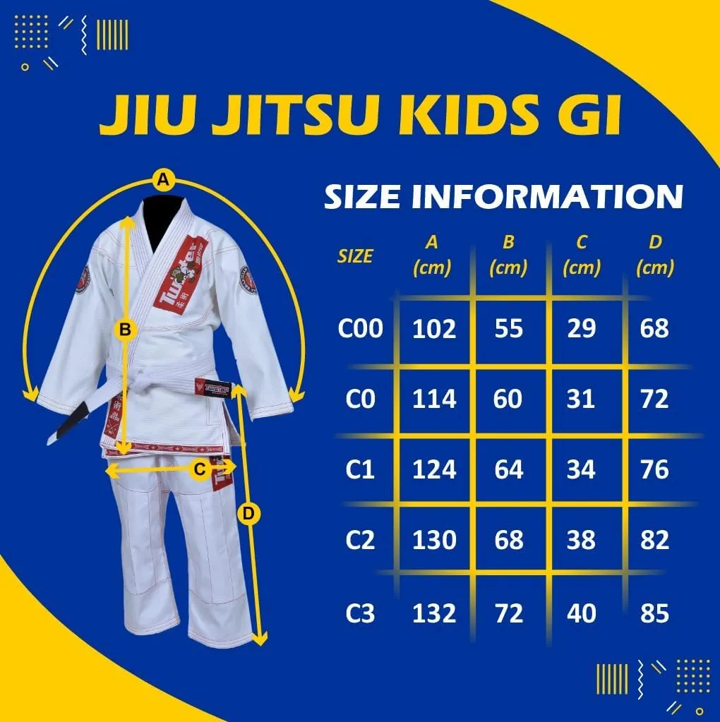 Twister Kids Brazilian Jiu Jitsu Gi | Preshrunk Ultra Light Fabric Youth BJJ Gi | Comes with FREE White Belt