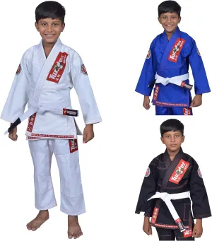 Twister Kids Brazilian Jiu Jitsu Gi | Preshrunk Ultra Light Fabric Youth BJJ Gi | Comes with FREE White Belt