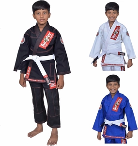 Twister Kids Brazilian Jiu Jitsu Gi | Preshrunk Ultra Light Fabric Youth BJJ Gi | Comes with FREE White Belt
