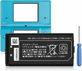 TWL-003 Battery, (2025 New Version) 2500mAh Ultra High Capacity Li-ion Battery Replacement for Nintendo DSi, NDSi Game Console, with Repair Tool Kit (Not for Nintendo DSi XL, DSi LL, DS Lite)