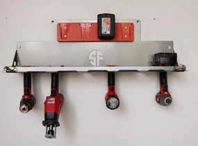 Ultimate Cordless Tool Holder For Jobsite Trailers and Work Trucks and Work Vans Fits Milwaukee M18