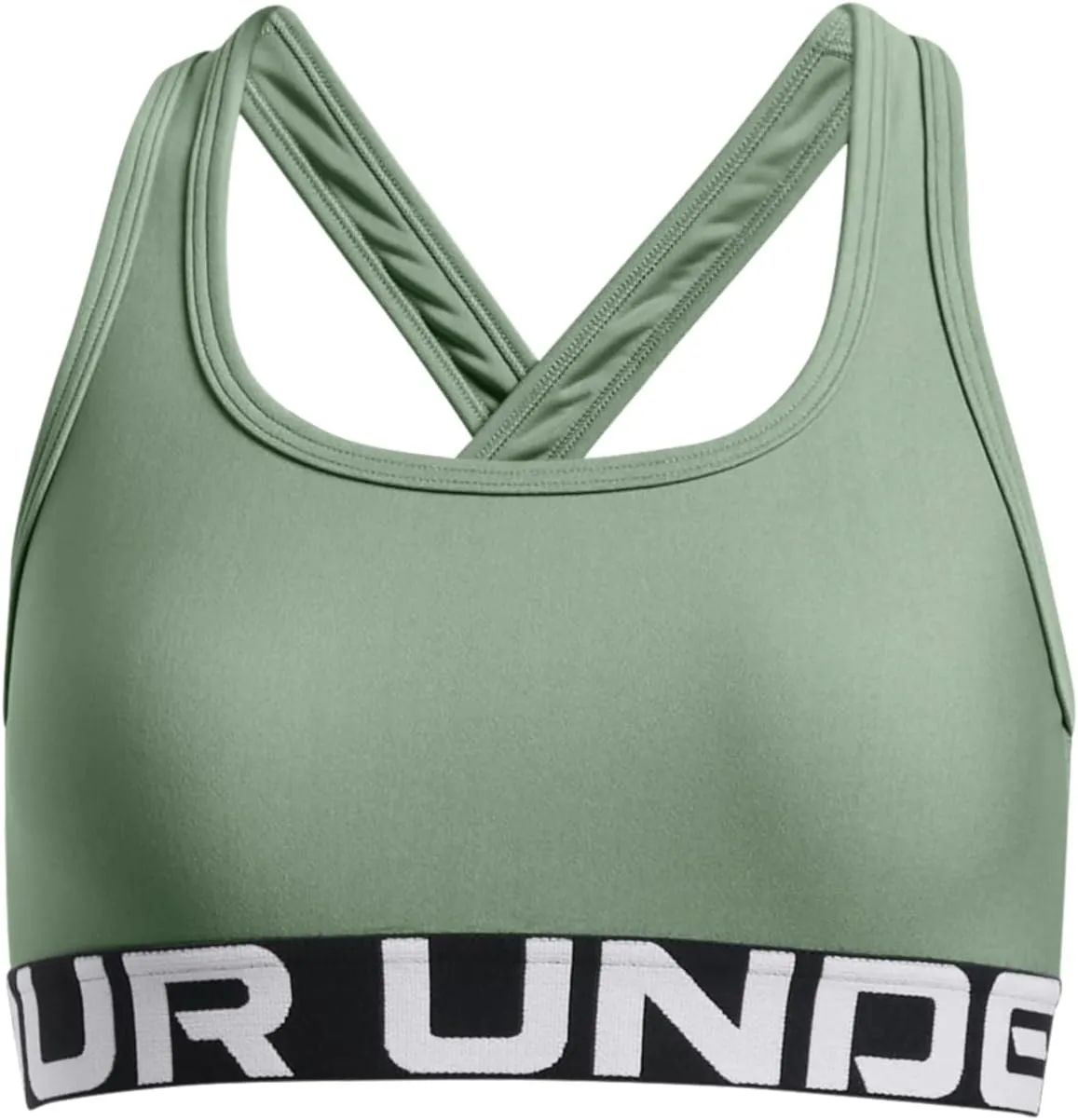 Under Armour Girls Crossback Mid-Impact Sports Bra