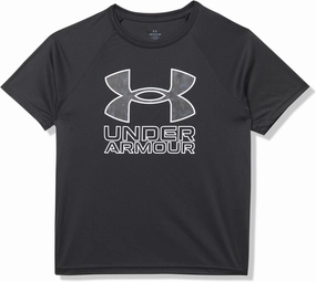 Under Armour Boys' Tech Hybrid Print Short Sleeve T Shirt