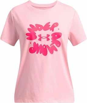 Under Armour Girls' Bubble Wordmark Short Sleeve T-Shirt (Big Kid)