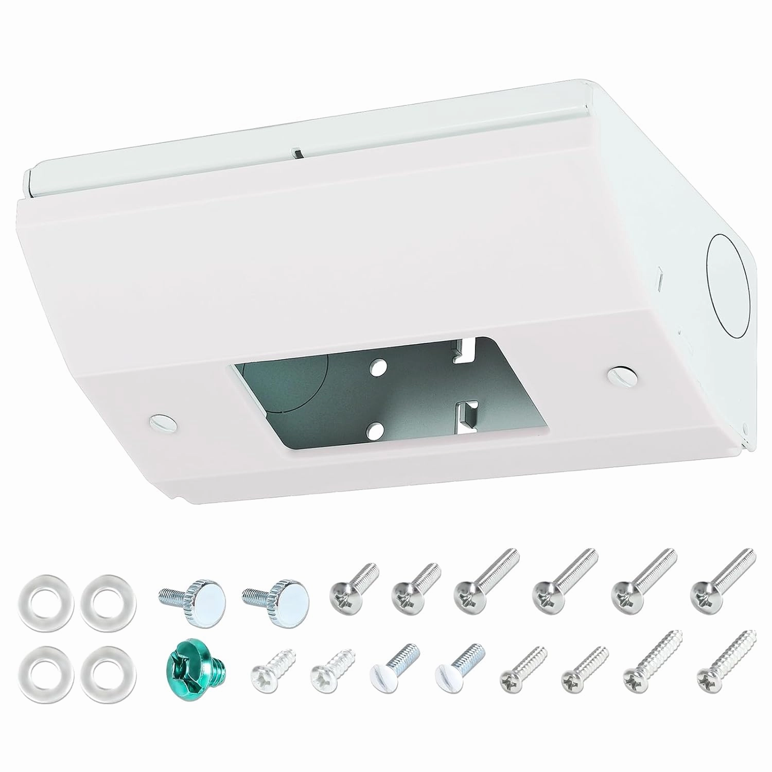 Under Cabinet Outlet Box with Low Profile Design, Hidden Electrical Solution, Easy to Install, Heavy Duty Metal Structure, Comply with NEC Standards, Keep Tile Backsplash Tidy, GFCI Outlet Fit Box