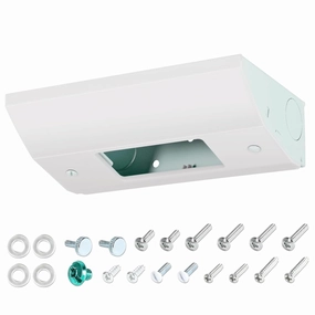 Under Cabinet Outlet Box with Low Profile Design, Hidden Electrical Solution, Easy to Install, Stainless Steel Material and Excellent Surface Powder Coating, Keep Tile Backsplash Tidy, Slim Fit Box