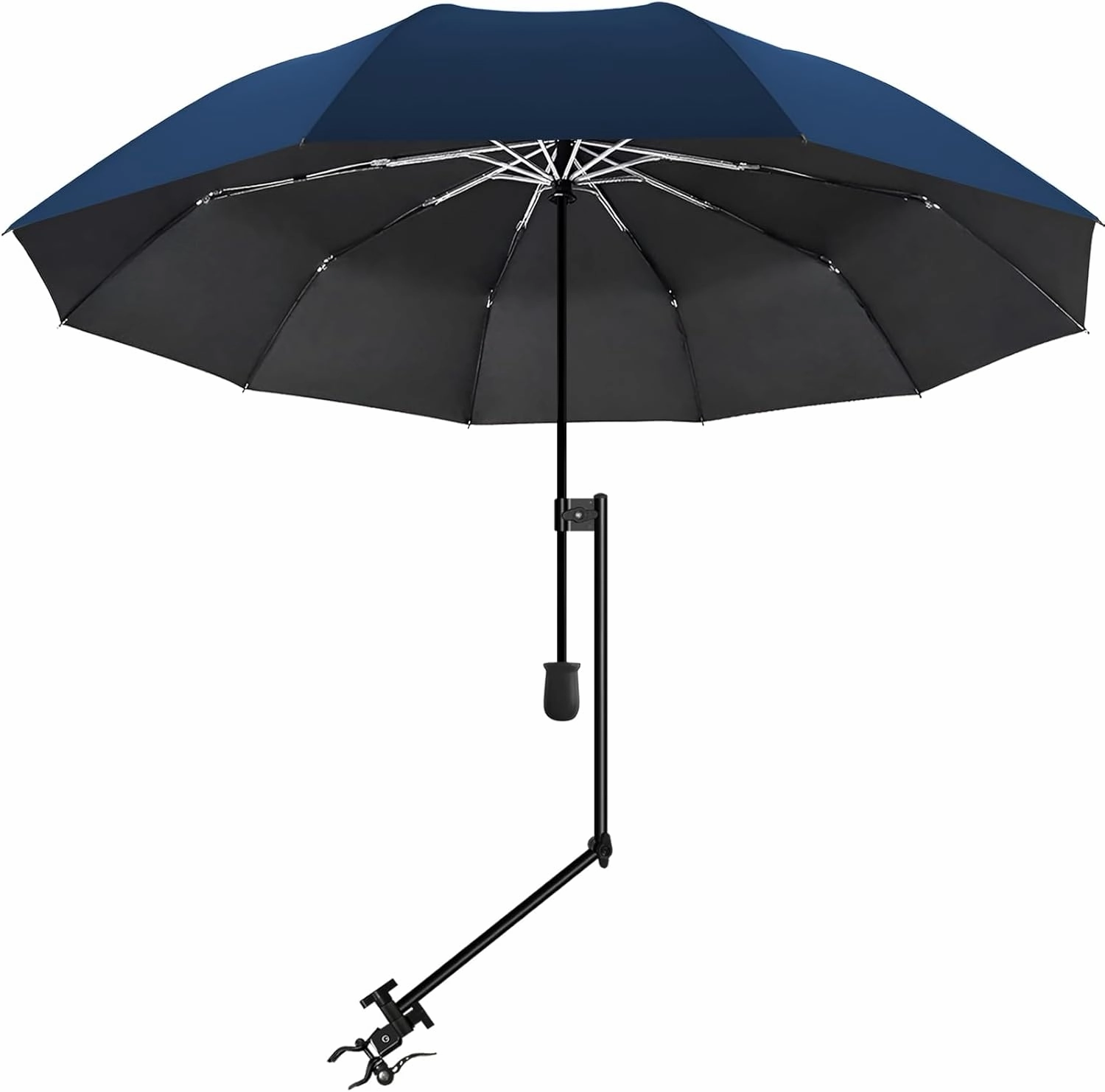UPF 50  Beach Umbrella with Adjustable Universal Clamp