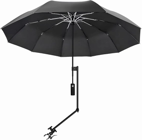 UPF 50  Beach Umbrella with Adjustable Universal Clamp