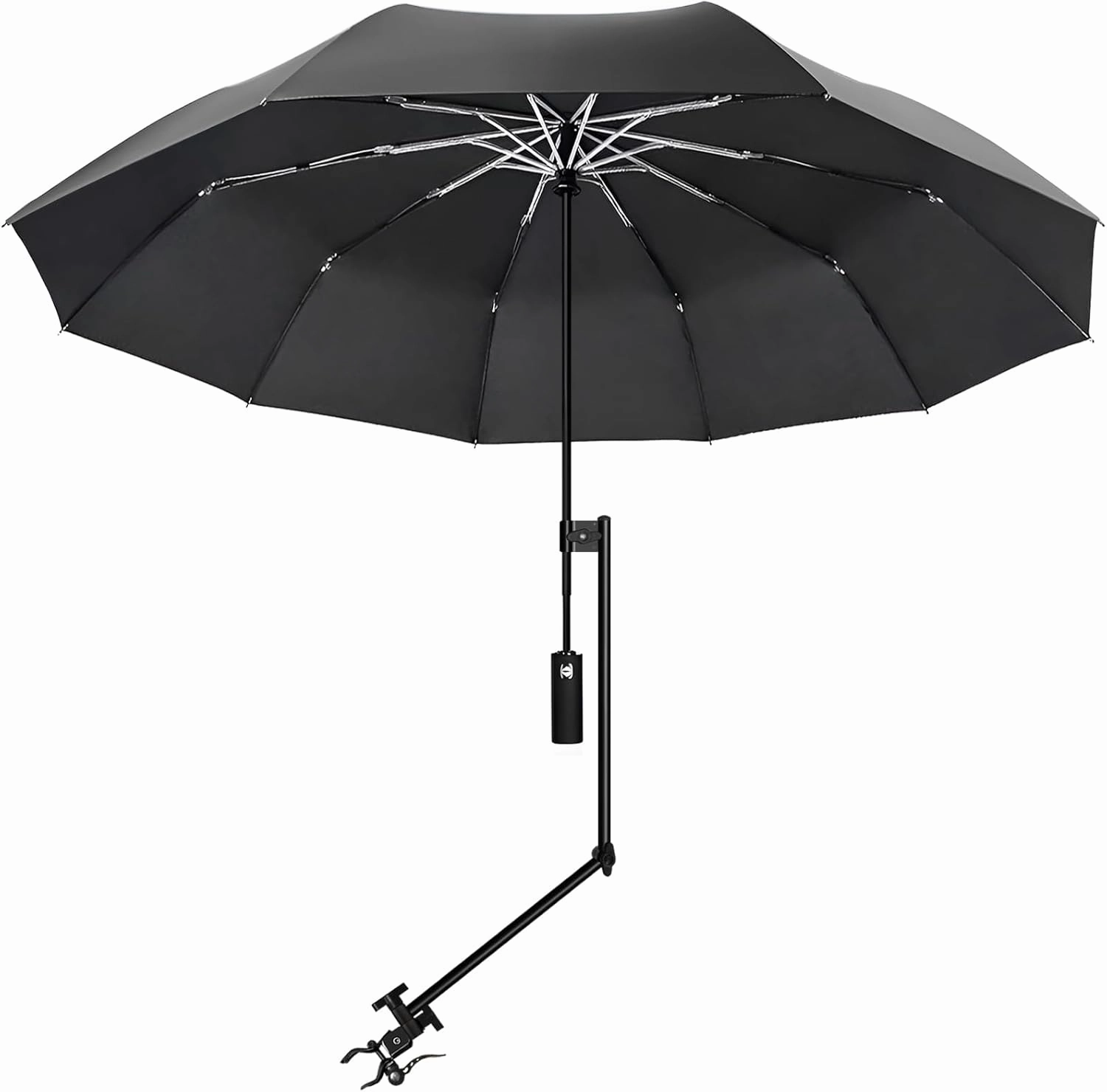 UPF 50  Beach Umbrella with Adjustable Universal Clamp