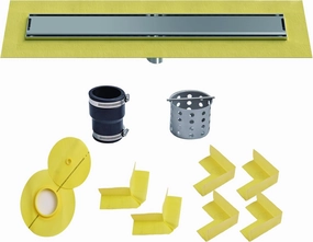 Upgrade Linear Shower Drain 24'', Channel Body Shower Drain Compatible with Schluter Systems Kerdi-Line