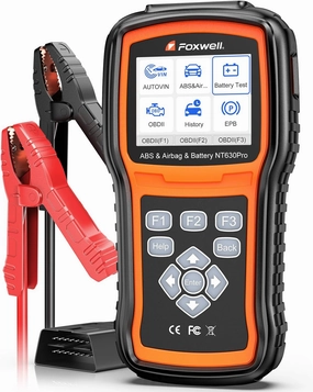 Upgraded NT630 Plus, FOXWELL NT630 Pro 2 in 1 ABS SRS OBD2 Scanner & Battery Tester, Car Scanner Code Reader with 12V Battery Load Tester, ABS Bleeding, BRT/Oil/SAS/EPB Reset, Live Data, Active Test