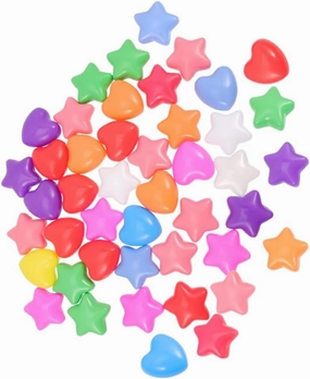 UPKOCH 200PCS Star Heart Shaped Plastic Pit Balls for Indoor Ball Pits and Playpens Safe Pe Material