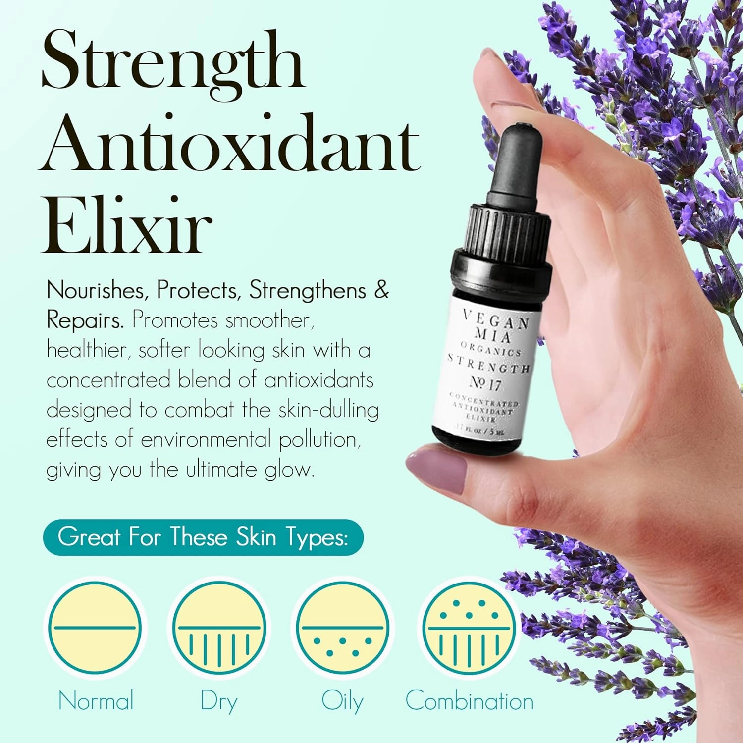 USDA Organic Concentrated Elixirs Mini Discovery Kit Skincare Face Oil: Clarity Brightening & Balancing, Strength Antioxidant & Superfood, & Harmony Adaptogen - Mini Variety Pack of 3
