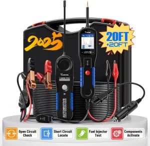 VDIAGTOOL V200 Pro Automotive Circuit Tester, Power Circuit Probe Tester Breaker Finder Tool, 12/24V Electrical Open Short Circuit Finder for 99% Cars, Wire Tracer, AC/DC Trailer Relay Fuse Test