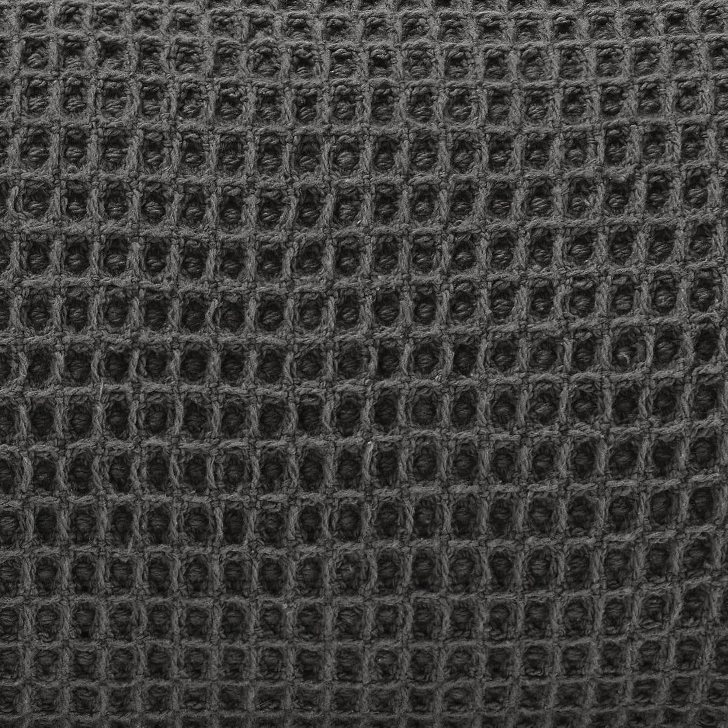 Vera Wang | Waffle Weave Collection | 100% Cotton Soft and Cozy Textured Plush Blanket for Sofa Couch or Bedroom, Modern Stylish Home Décor, Twin, Charcoal,USHSEE1127227