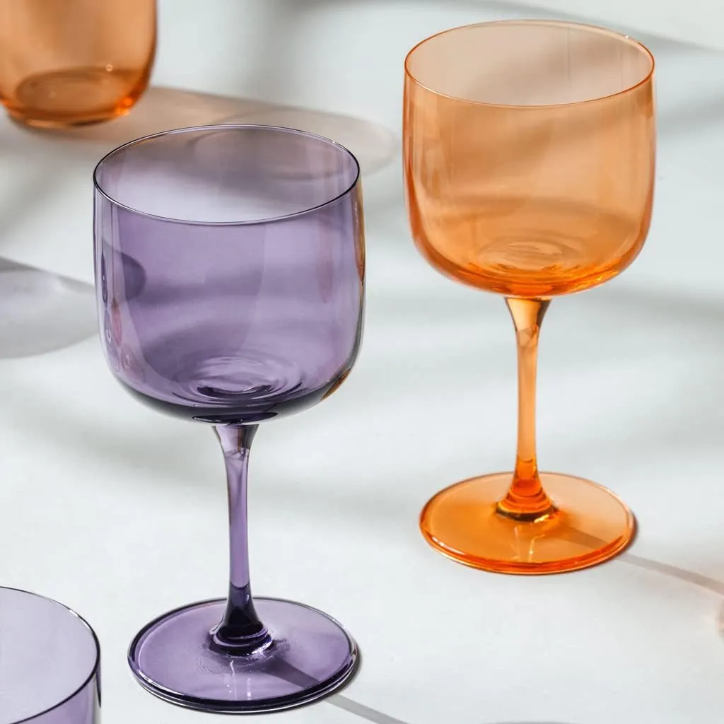 Villeroy & Boch Like Apricot Wine/Water Glass Pair