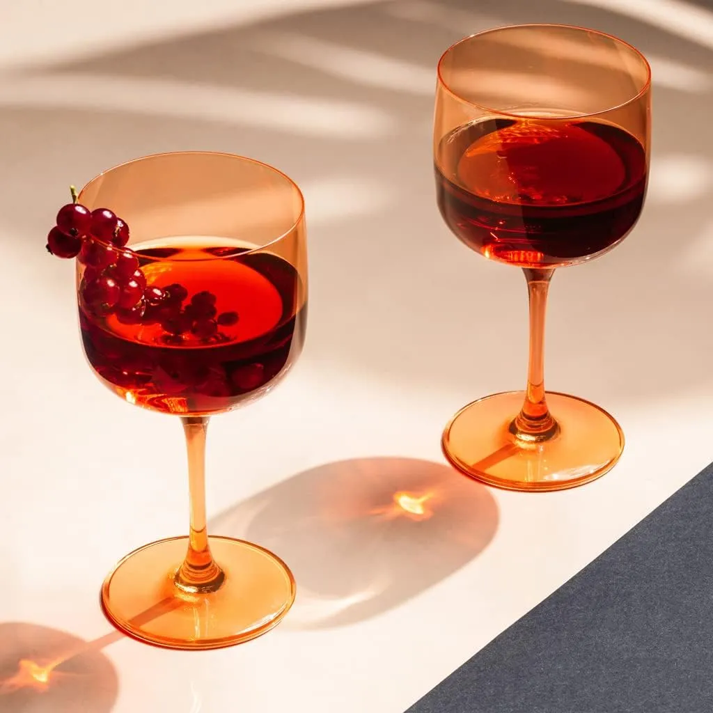Villeroy & Boch Like Apricot Wine/Water Glass Pair