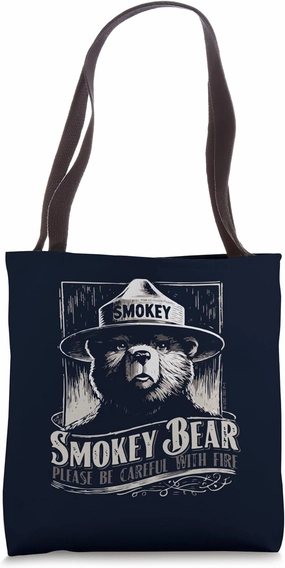 Vintage Smokey Bear WPA Poster Style Prevent Wildfires Tote Bag
