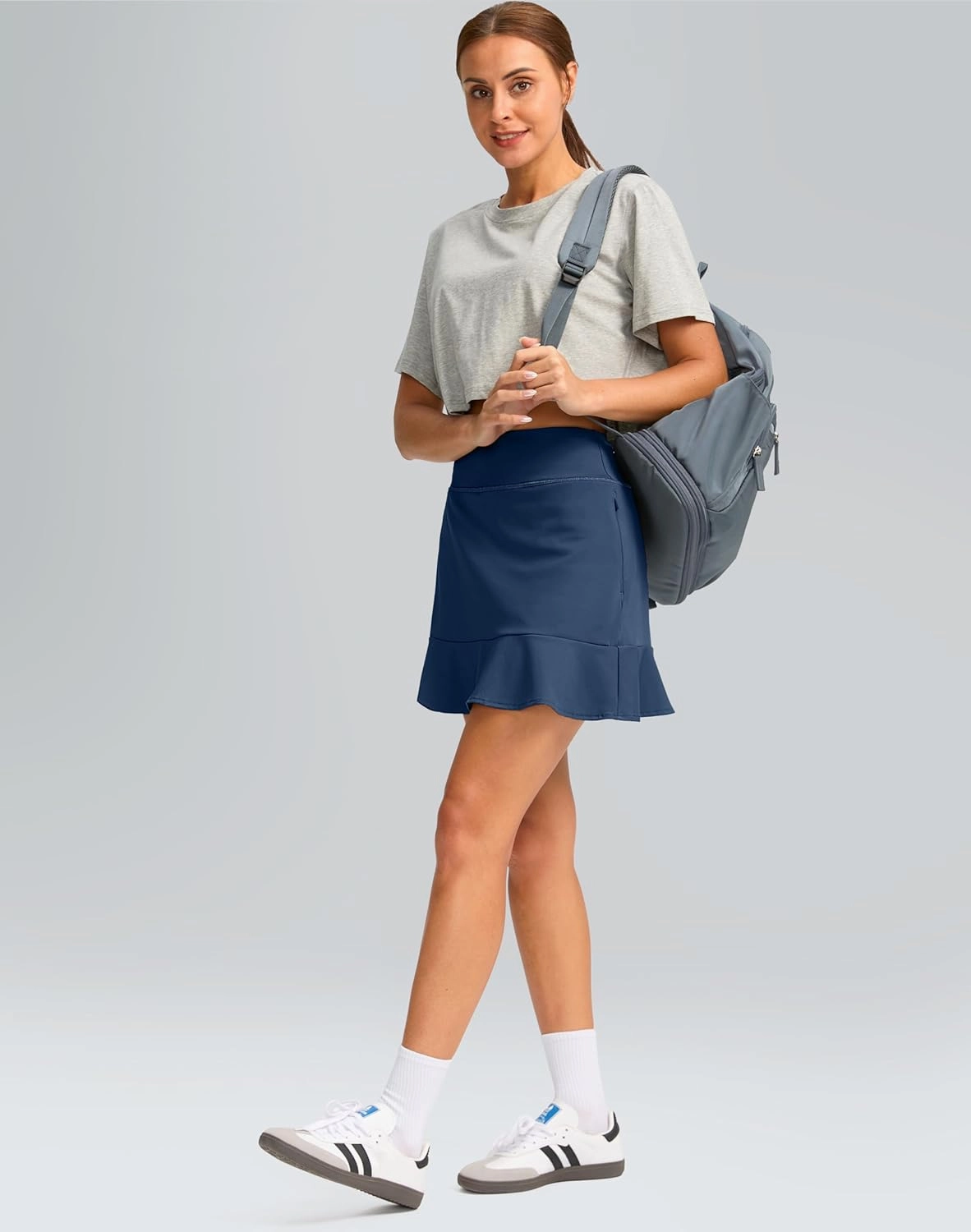 Viodia 16" Golf Skorts for Women High Waisted Tennis Skirt Athletic Skorts Skirts for Women Built-in Shorts with 5 Pockets