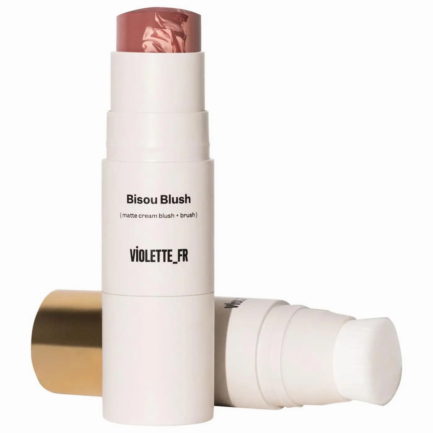 VIOLETTE_FR Bisou Blush – Angled Cream Blush Brush for Smooth Application, Soft Synthetic Bristles, Vegan & Cruelty-Free