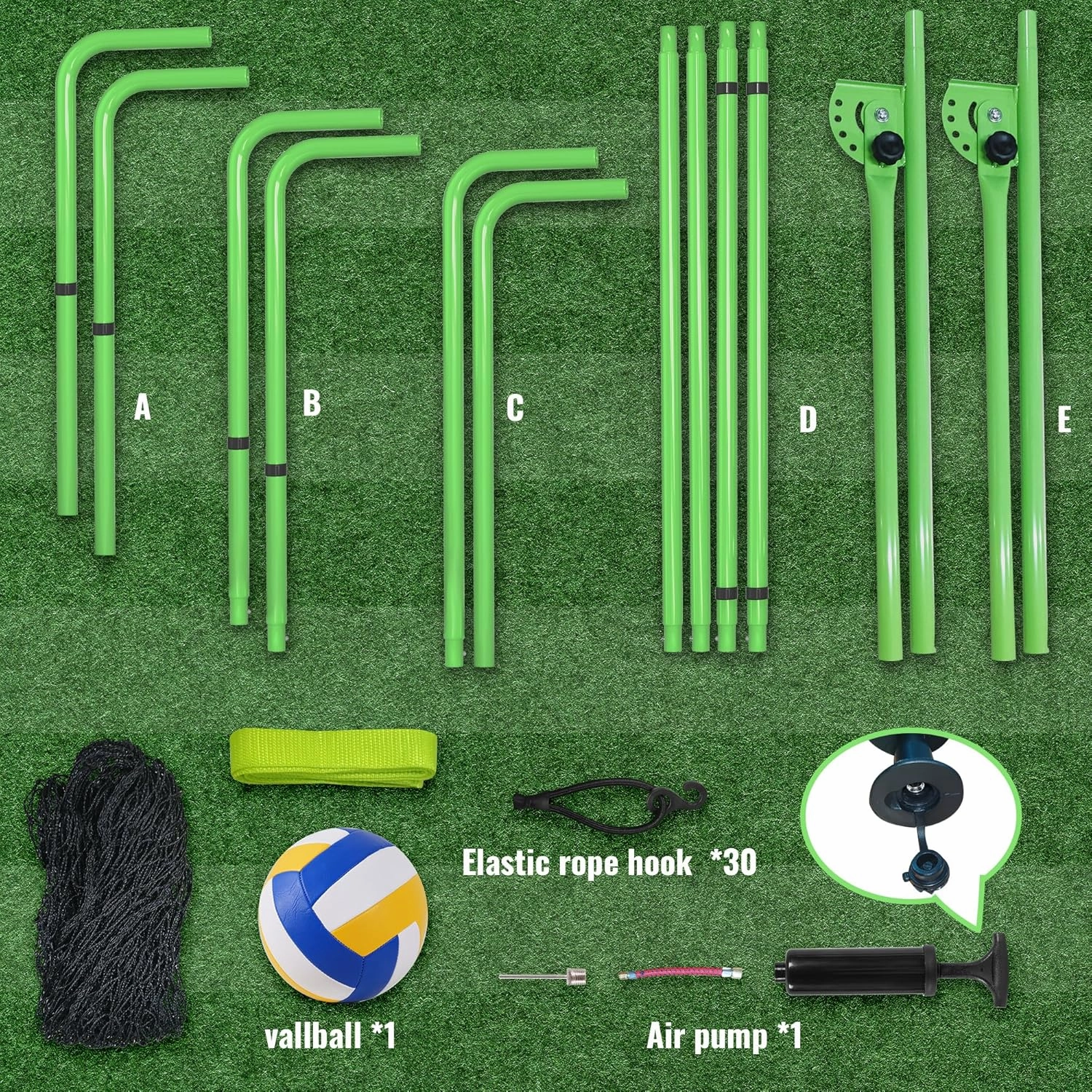 Volleyball Training Net, Freestanding Portable Volleyball Practice Net with Adjustable Heights, Perfect for Backyard, Gym, Beach, Concrete Easy Setup and Sturdy for Men, Women