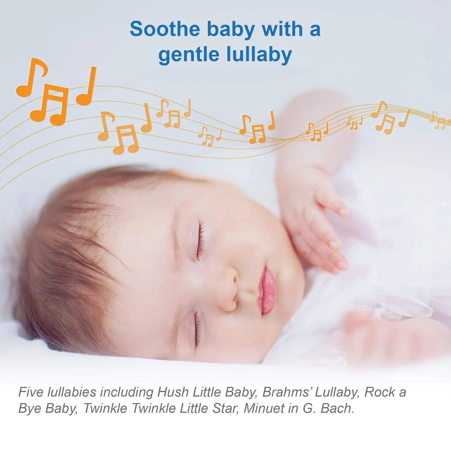 VTech Communications BC8211 Myla The Monkey Baby Sleep Soother with a White Noise Sound Machine Featuring 5 Soft Ambient Sounds, 5 Calming Melodies & Soft-Glow Night Light, 1 Count (Pack of 1)