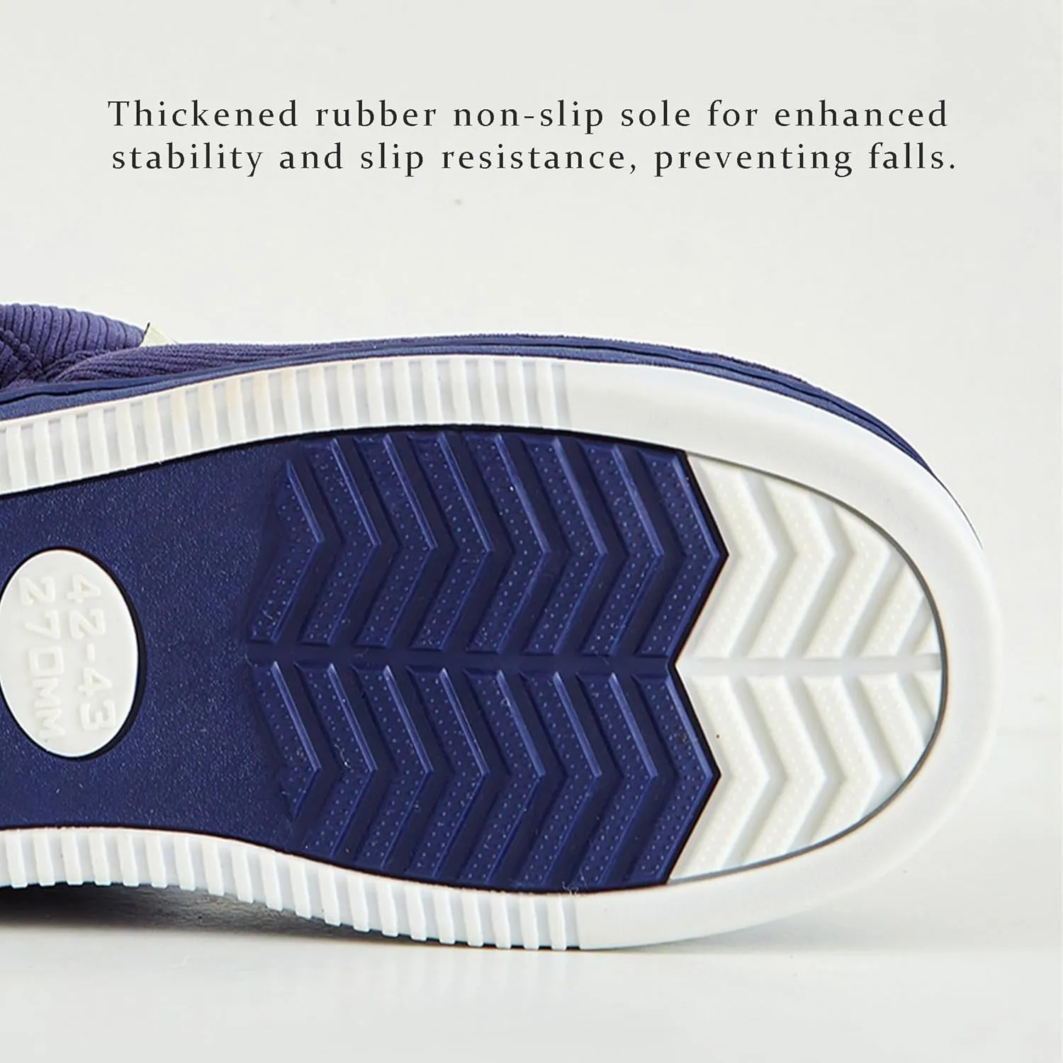 Warm Winter Slippers for Seniors – Unisex Non-Slip Indoor/Outdoor Shoes With Adjustable Hook-and-Loop