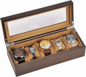 Watch Box Retro Watch Box Storage Box Simple Wooden Household Five-Position Portable Mechanical Watch Box with sunroof Watch Display Box with Lock Watch Collection