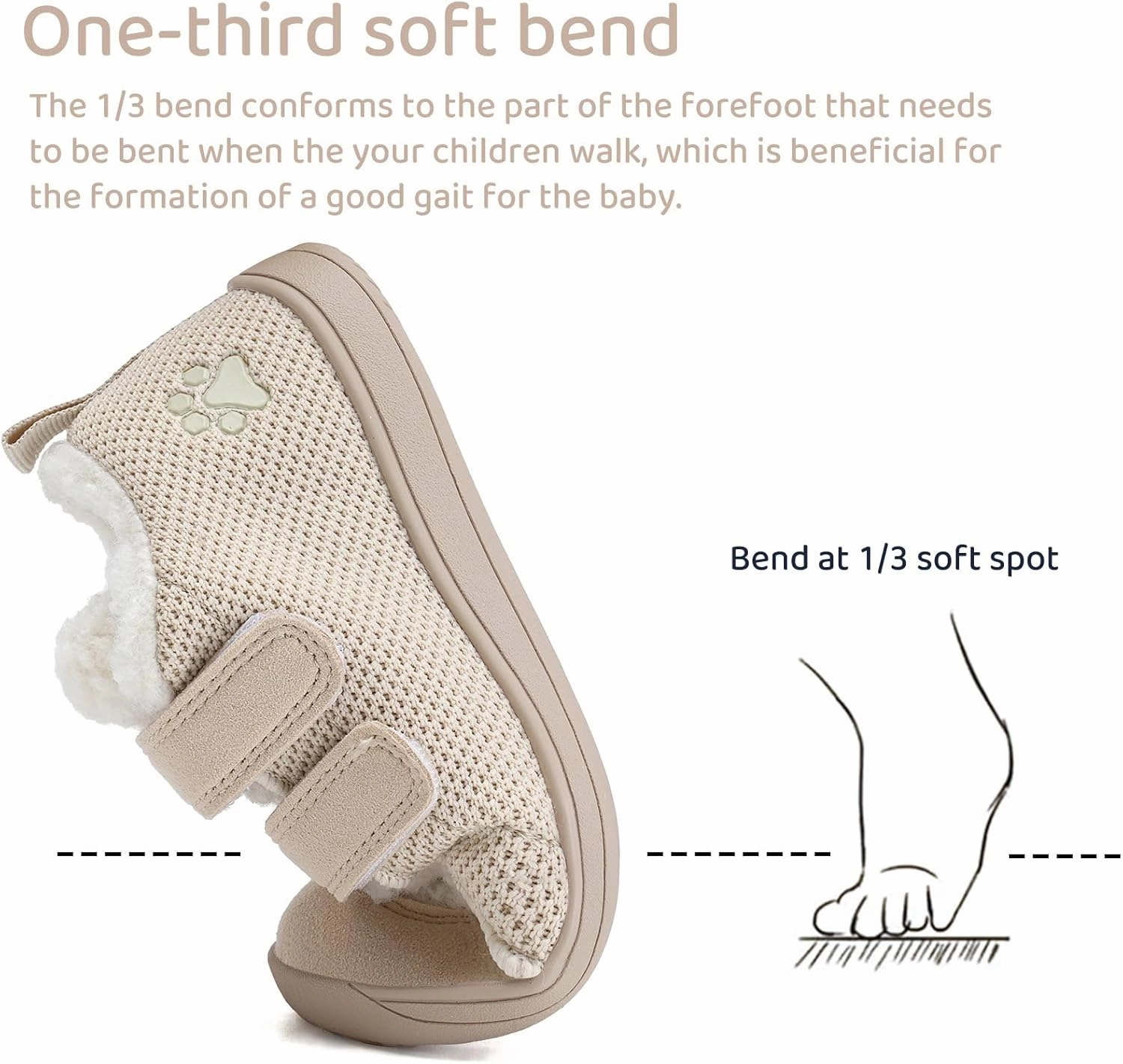 WateLves Toddler Little Kids Wide Barefoot Shoes Warm Winter House Shoes Baby Girls Boys Zero Drop Minimalist Plush Warm Sneakers for Indoor Outdoor