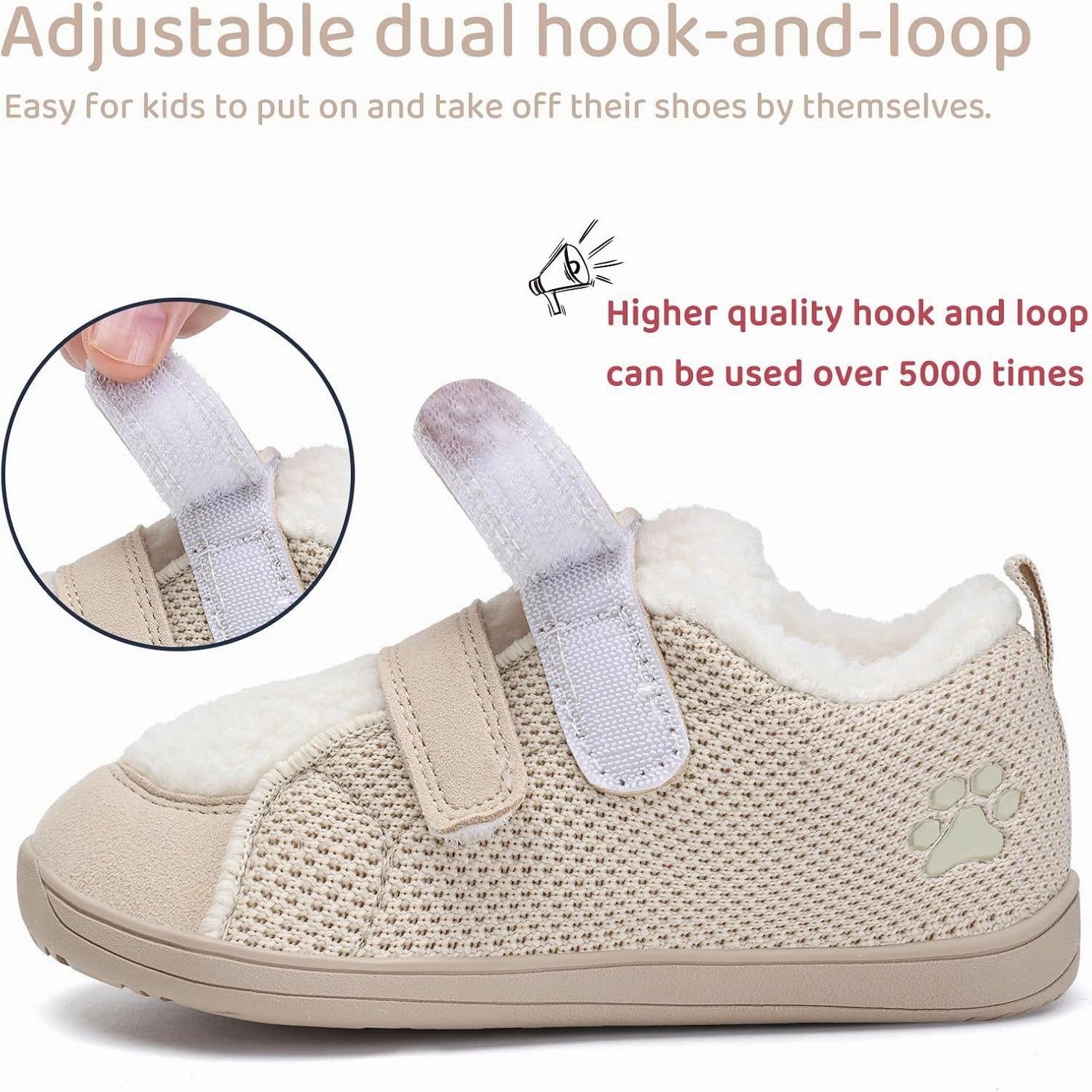 WateLves Toddler Little Kids Wide Barefoot Shoes Warm Winter House Shoes Baby Girls Boys Zero Drop Minimalist Plush Warm Sneakers for Indoor Outdoor