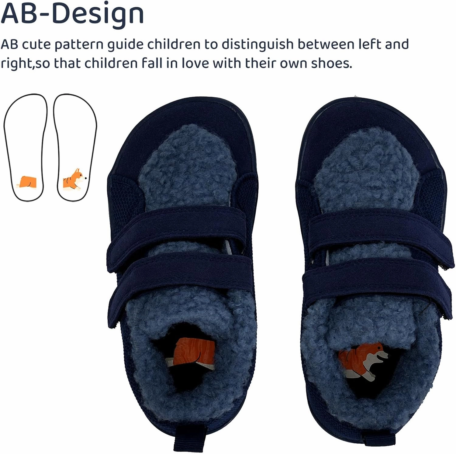 WateLves Toddler Little Kids Wide Barefoot Shoes Warm Winter House Shoes Baby Girls Boys Zero Drop Minimalist Plush Warm Sneakers for Indoor Outdoor