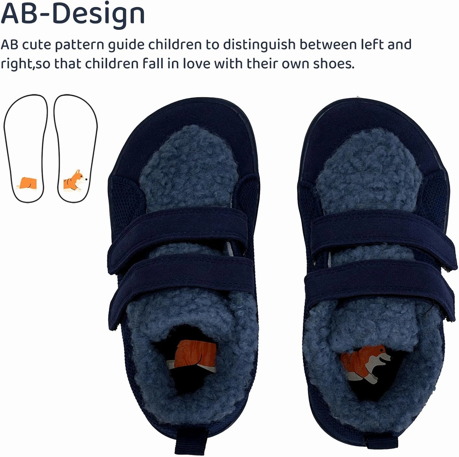 WateLves Toddler Little Kids Wide Barefoot Shoes Warm Winter House Shoes Baby Girls Boys Zero Drop Minimalist Plush Warm Sneakers for Indoor Outdoor