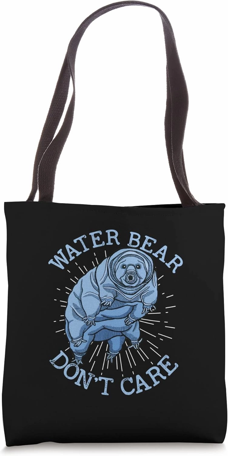 Water Bear Don't Care Moss Piglets Tardigrade Tote Bag
