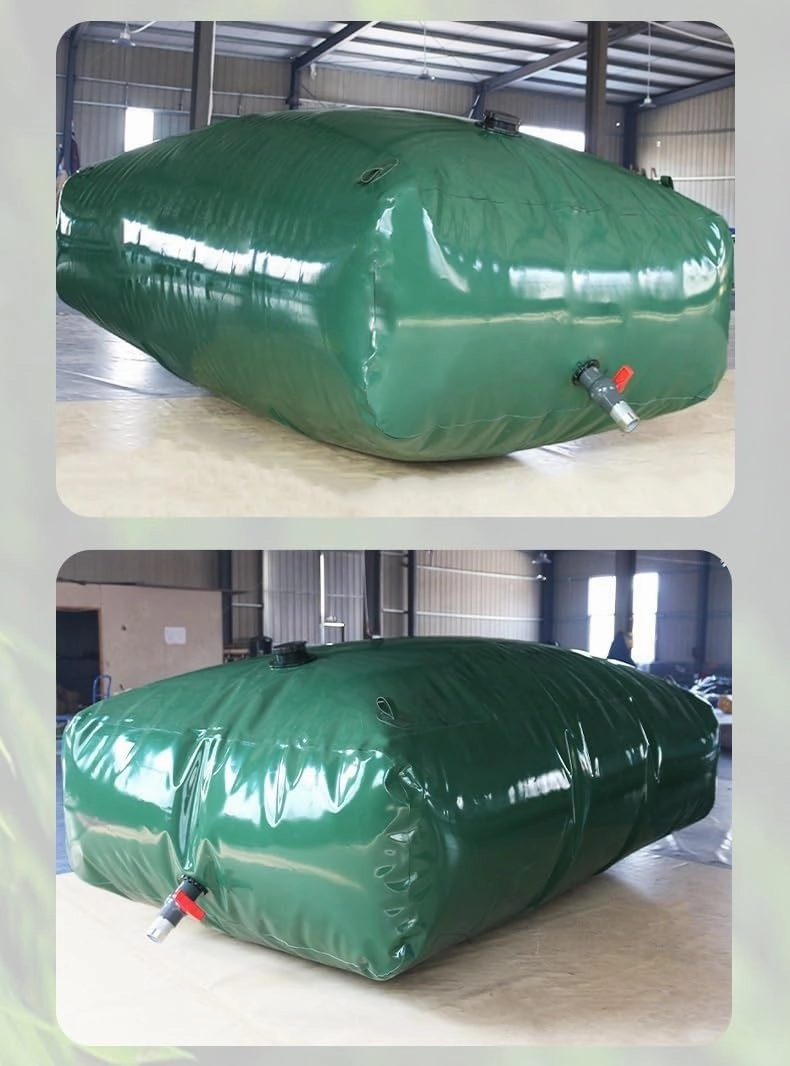 Water Storage Bladder，Collapsible Large Capacity Portable Water Storage 50-1585 Gallons Rainwater Bag(5000L/1320Gal/3x2x0.85 m)