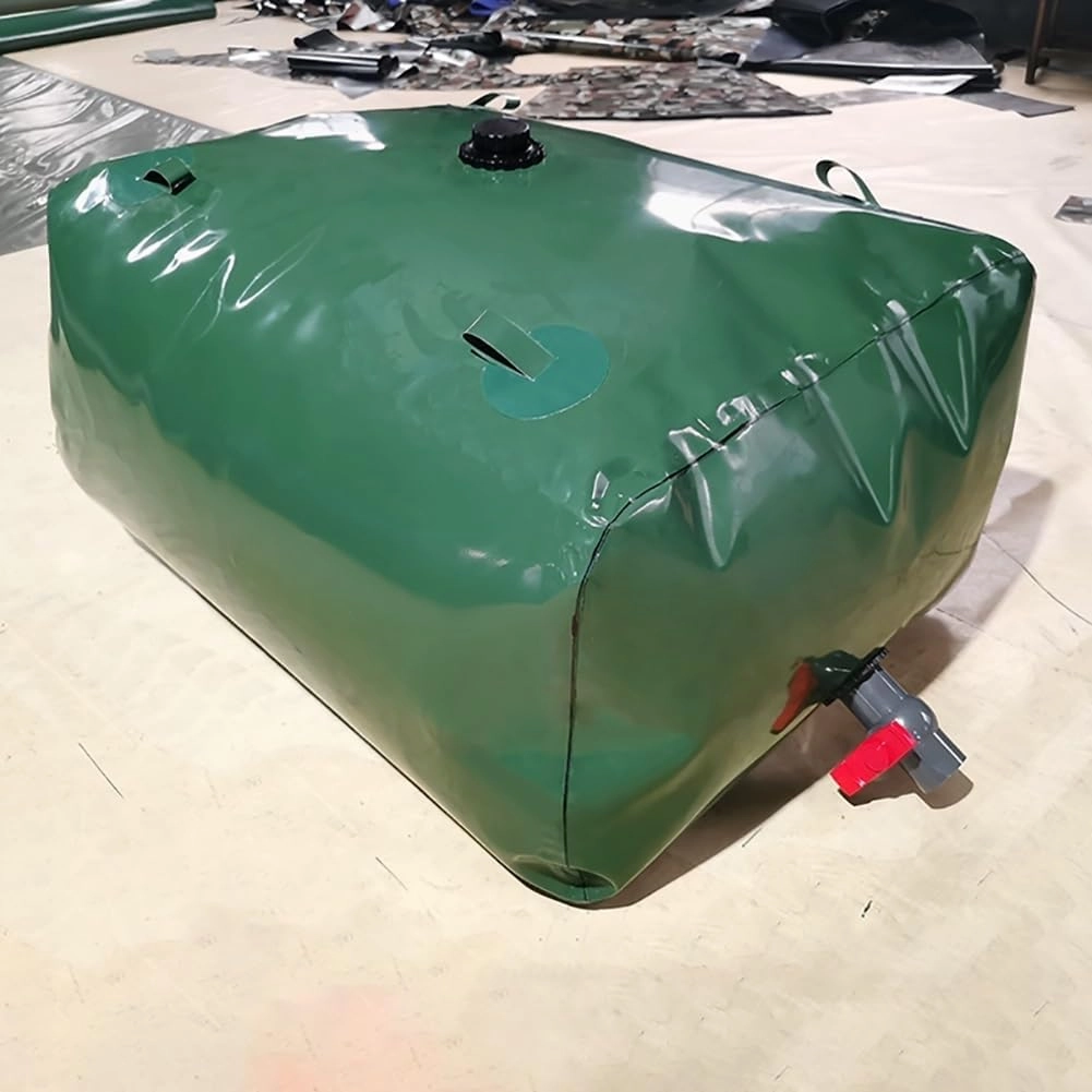 Water Storage Bladder，Collapsible Large Capacity Portable Water Storage 50-1585 Gallons Rainwater Bag(5000L/1320Gal/3x2x0.85 m)