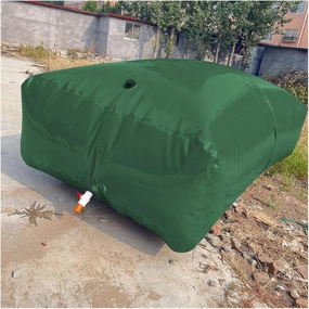 Water Storage Bladder，Collapsible Large Capacity Portable Water Storage 50-1585 Gallons Rainwater Bag(5000L/1320Gal/3x2x0.85 m)