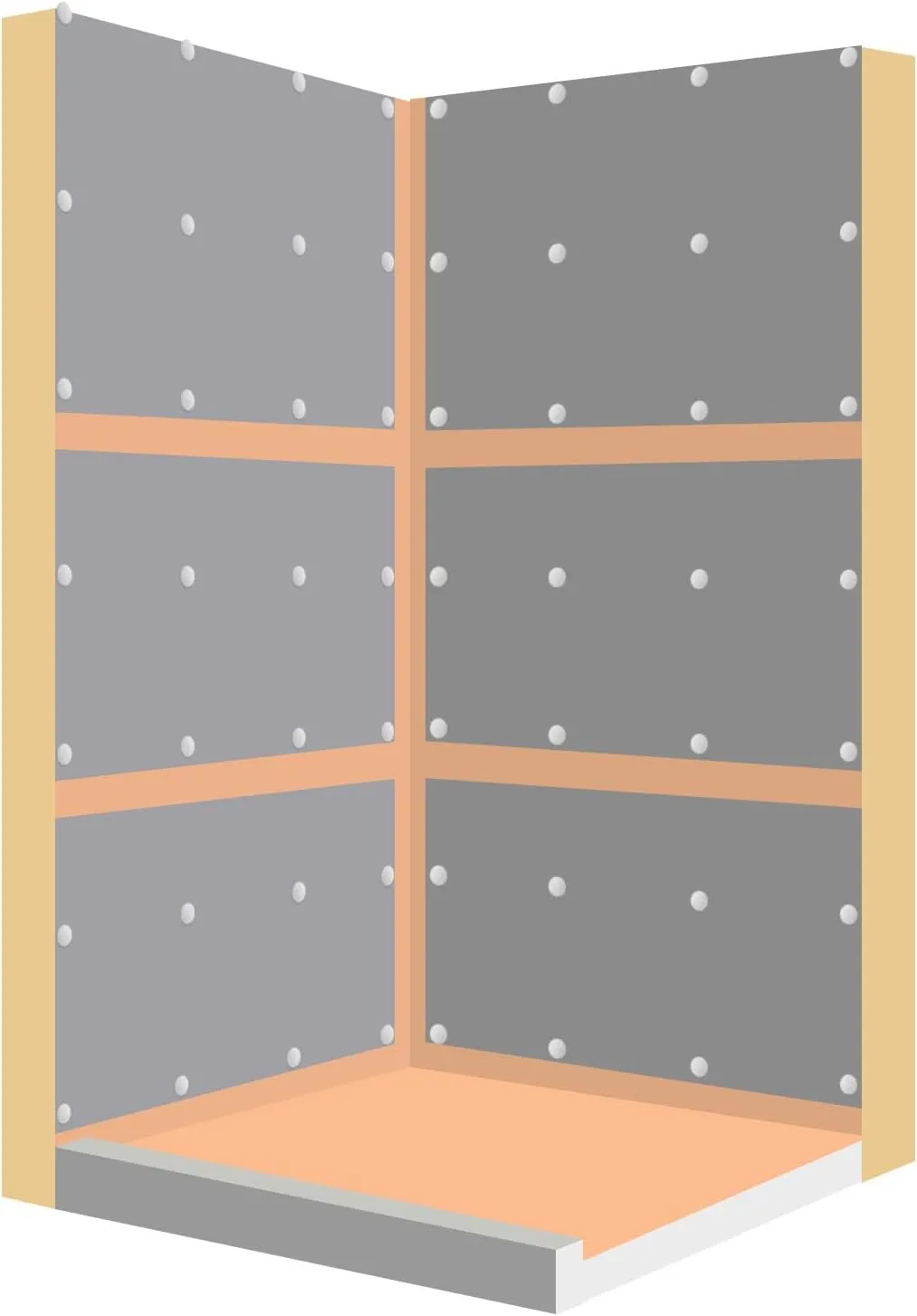 Waterproof Membrane 5inch x 98.42Ft Underlayment Shower Membrane 20mils Thickness Waterproofing Polyethylene Fabric for Tiles, Shower Walls, Bathroom Floors